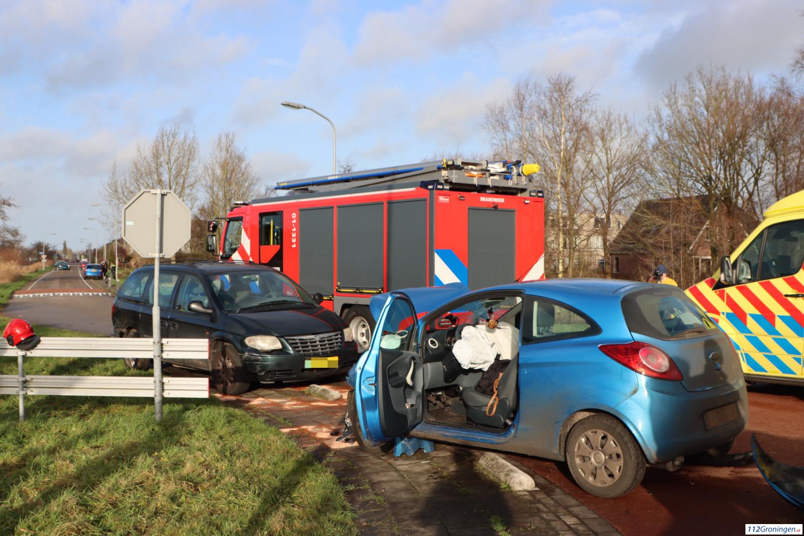 Gewonde na ongeval Hoendiep Oostzijde bij Briltil.