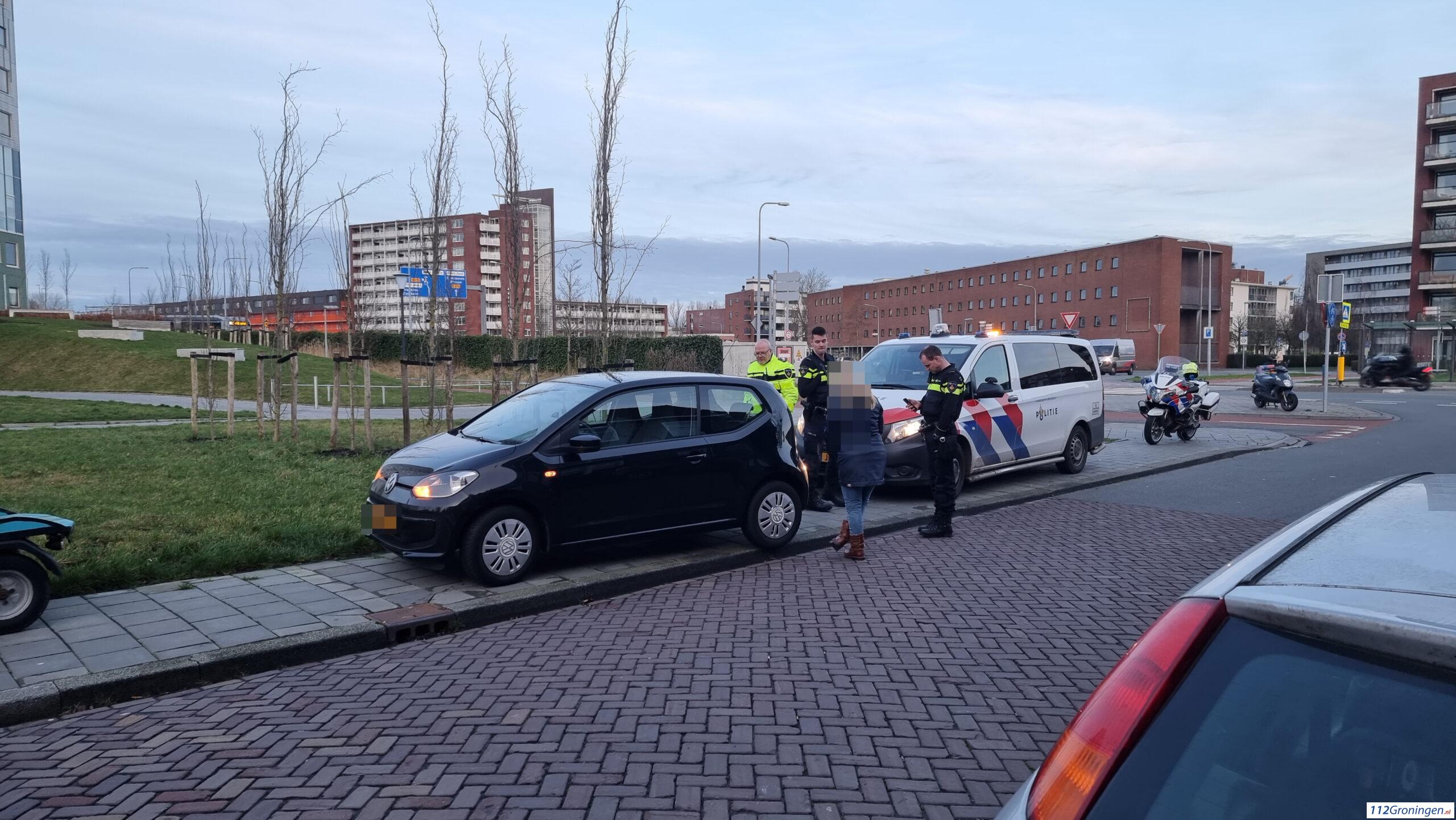 Ongeval Poortstraat Groningen, 1 bestuurder rijdt door.