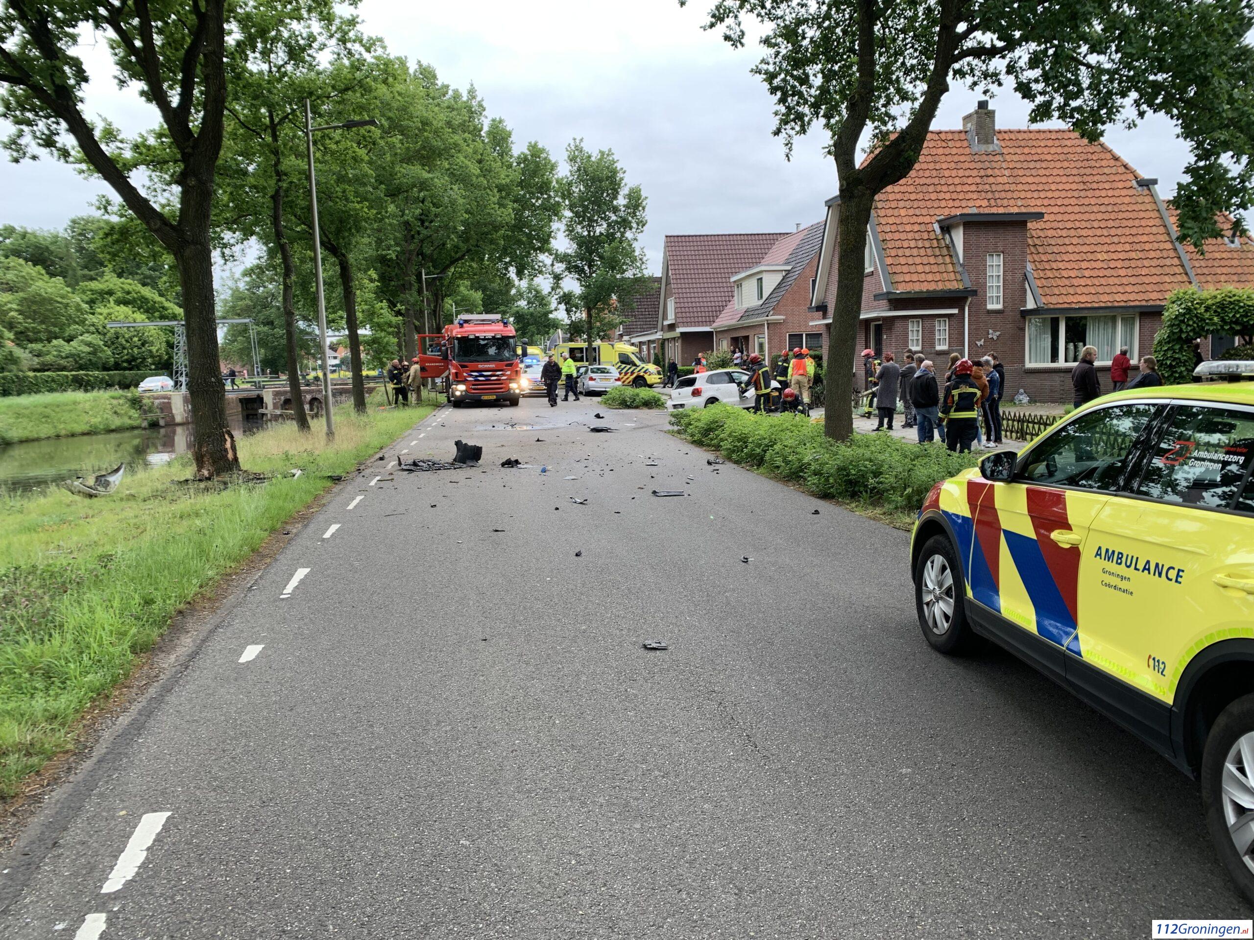 Twee gewonden bij ernstig ongeval op Ter Apelkanaal.
