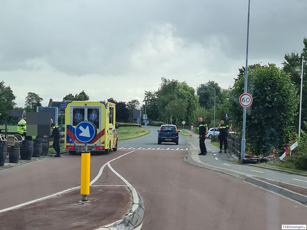 Bestuurder van crossmotor gewond bij ongeval in Grootegast.