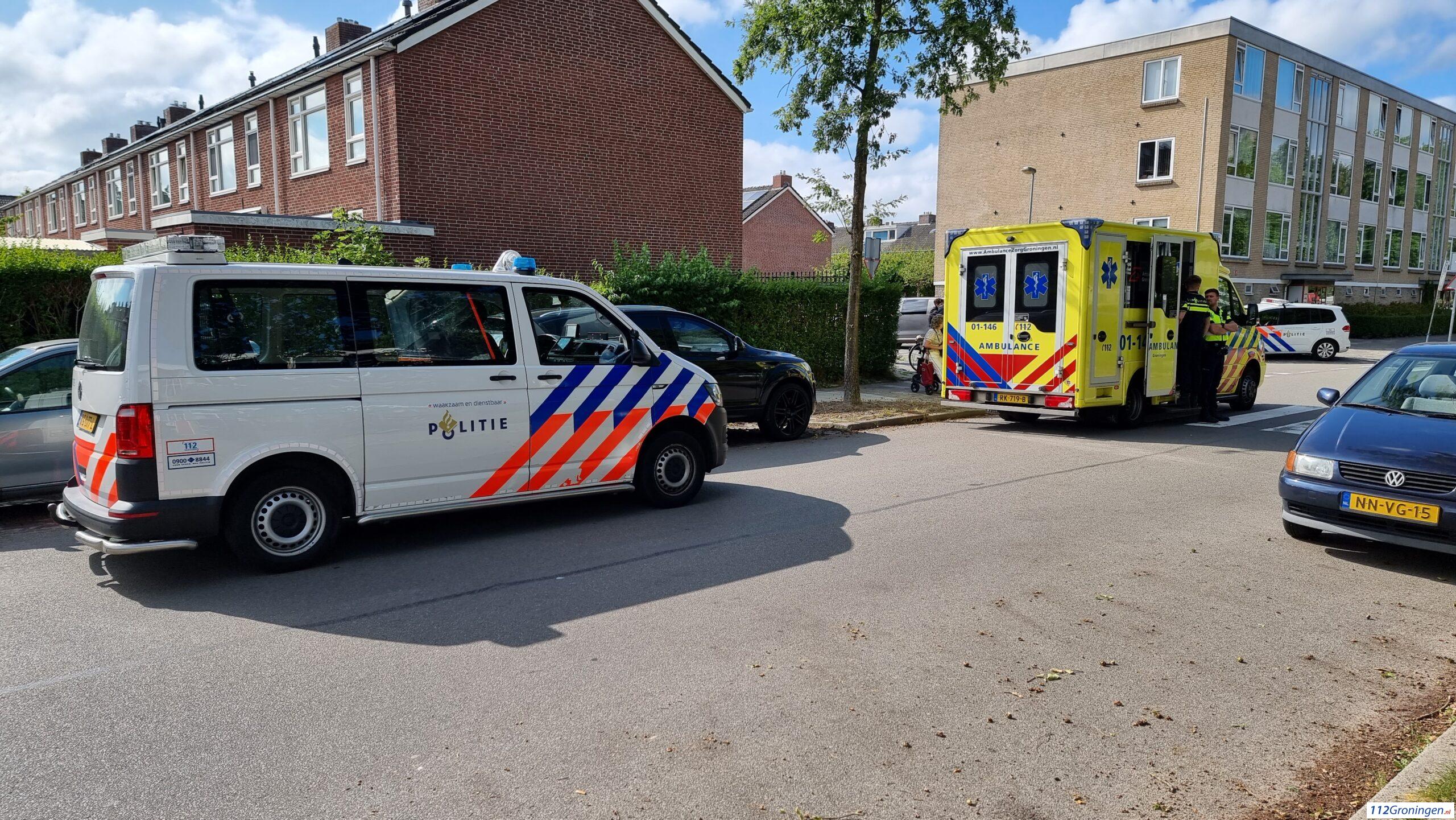 Ongeval tussen fietsers op de Goudlaan in Groningen.