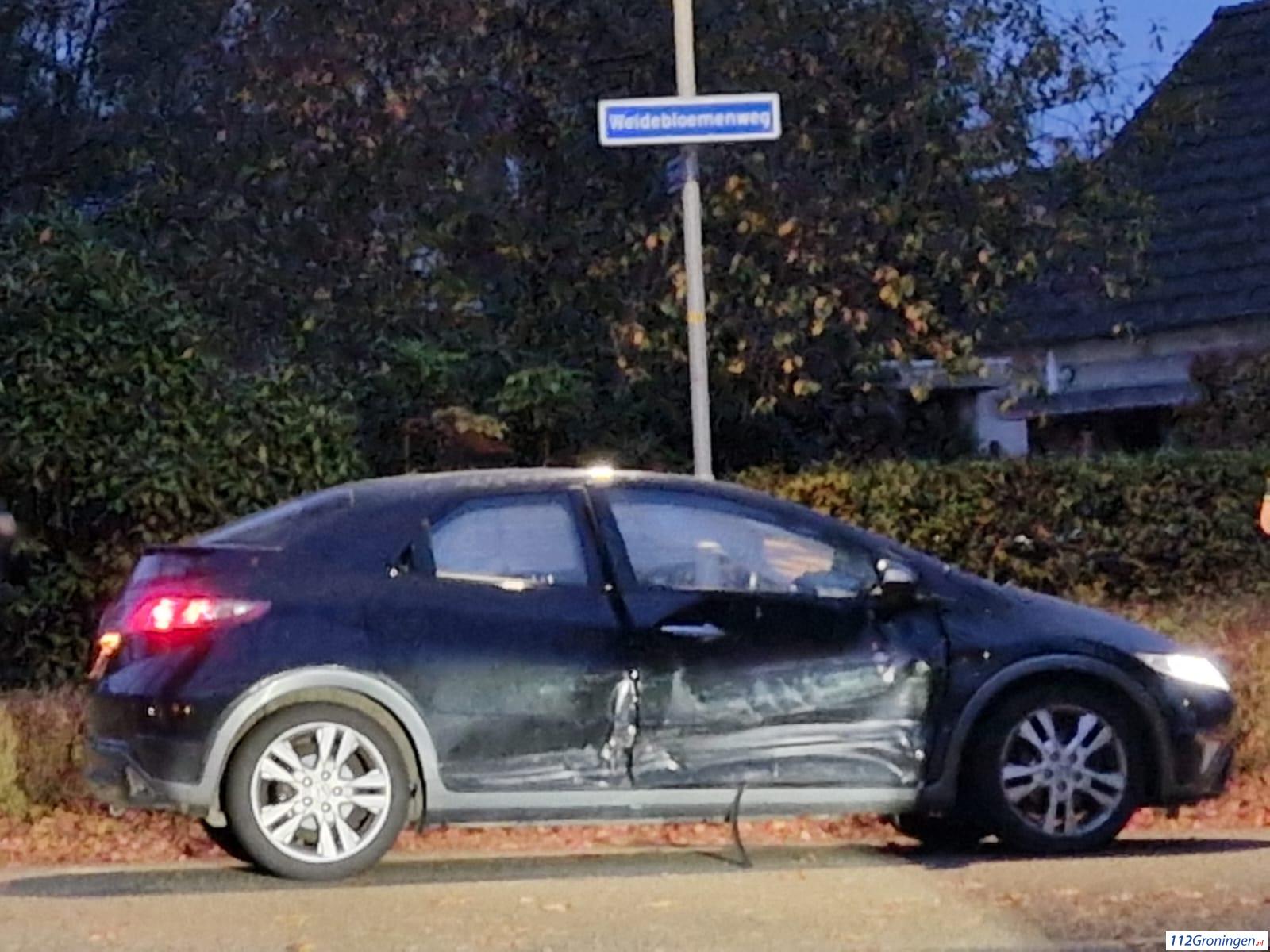 Ongeval in Roden, 1 automobilist er van door. Ongeval in Roden, 1 automobilist er van door.