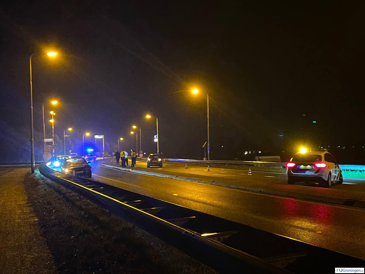 Ongeval tussen twee auto’s op de N33 bij Appingedam.
