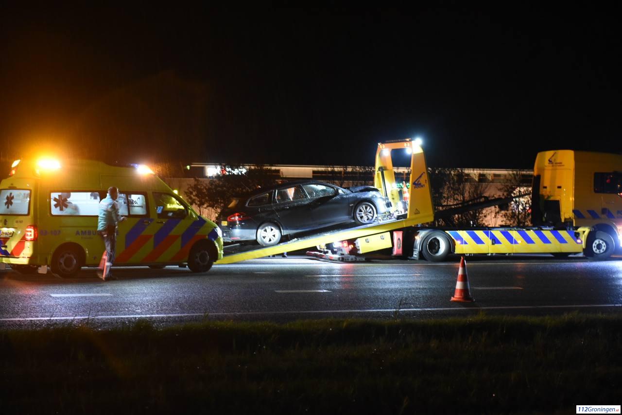 Ongeval op de A7 ter hoogte van Leek. Ongeval op de A7 ter hoogte van Leek.