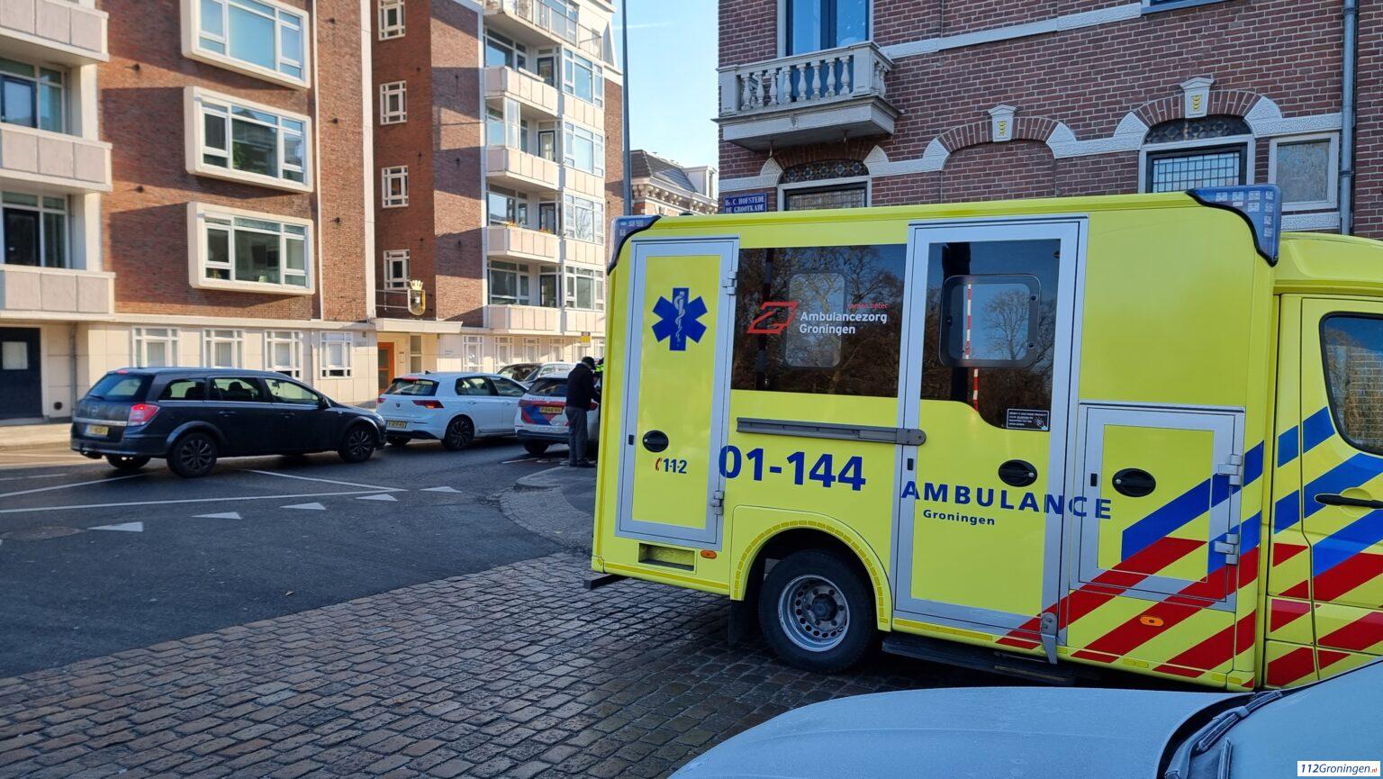 Ongeval op de Westersingel in Groningen. Ongeval op de Westersingel in Groningen.