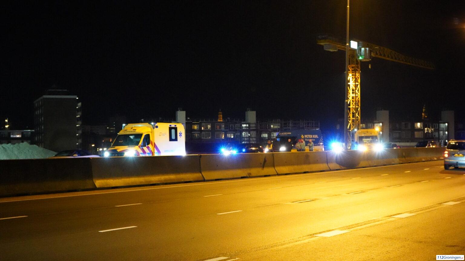 Ongeval op de N7 in Groningen.