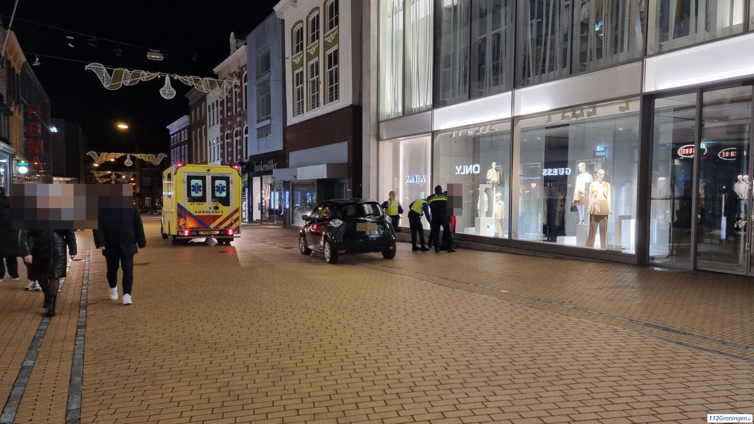 Gewonde bij ongeval Herestraat Groningen. Gewonde bij ongeval Herestraat Groningen.