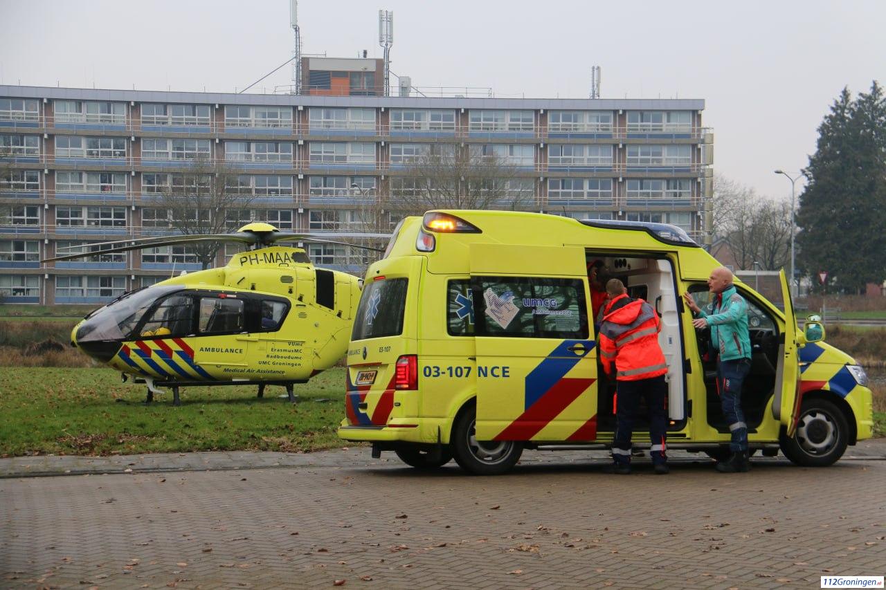 Vrouw zwaargewond bij ongeval op de Continentenlaan in Veendam.