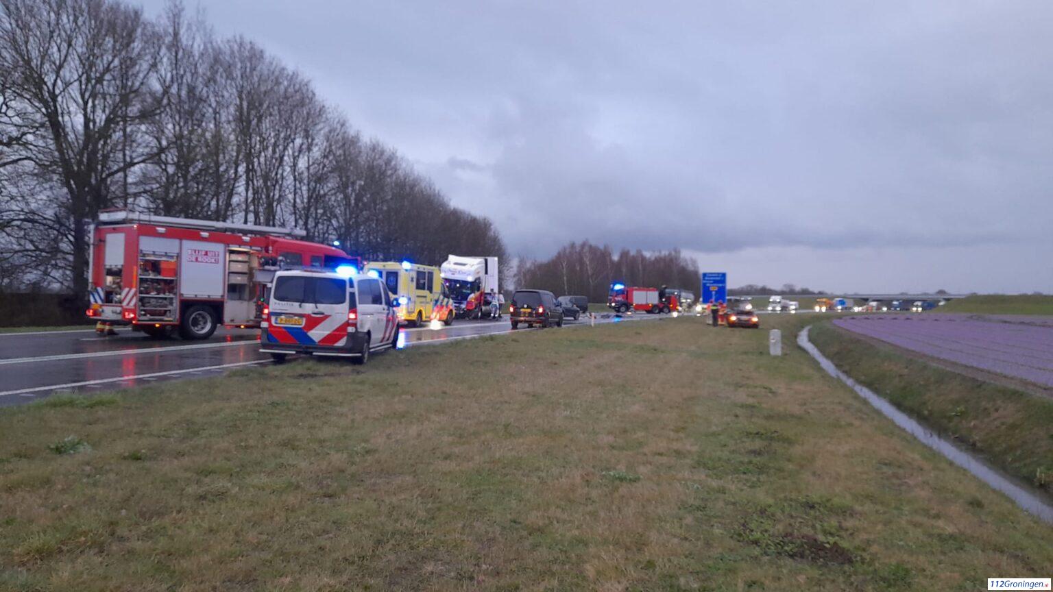 Man overleden na frontaal ongeval op de N366 nabij Ter Apel.