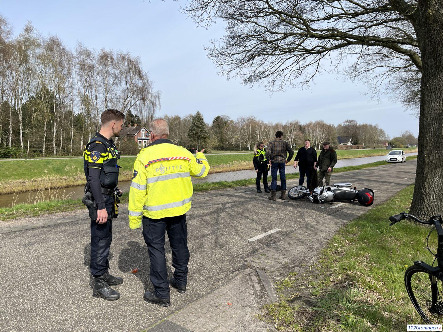 Ernstig ongeval tussen motorrijder en fietser.