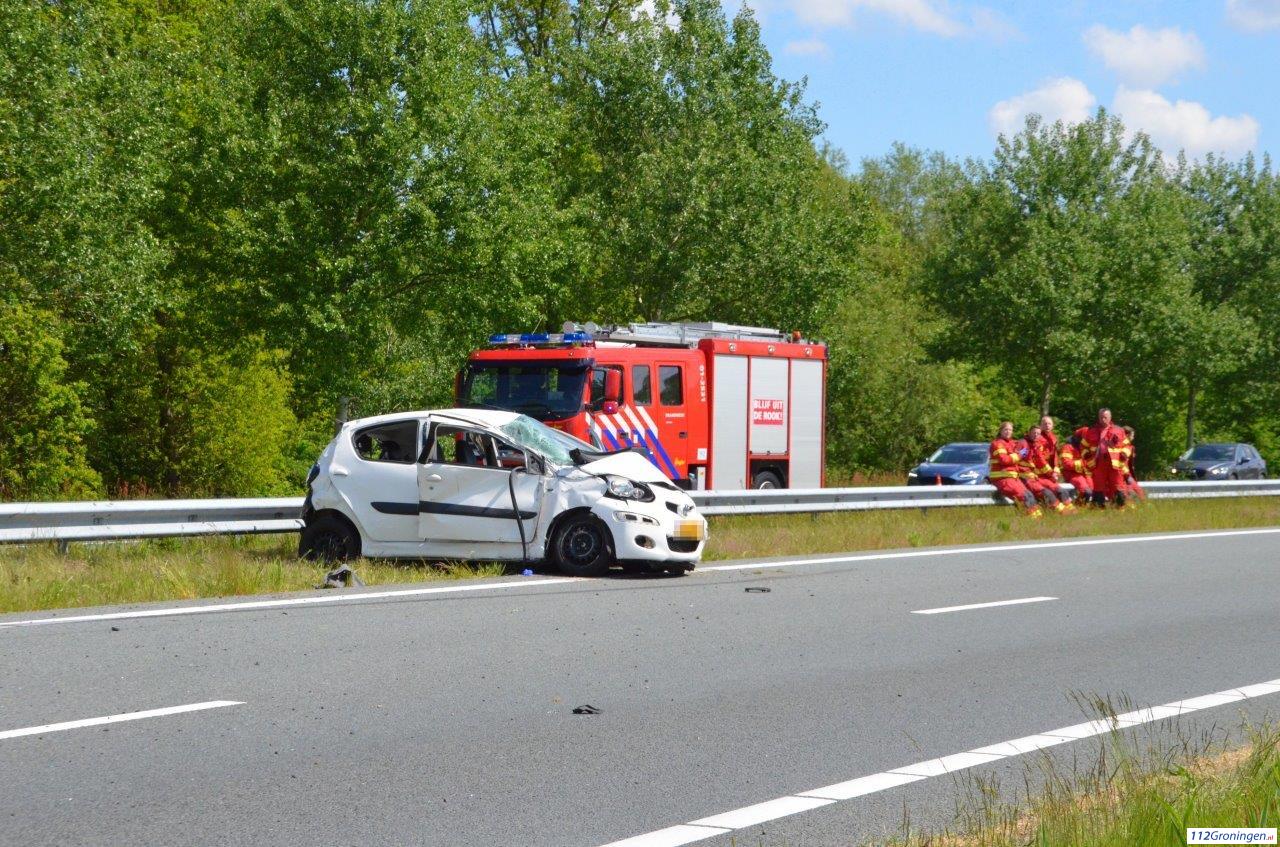 Ongeval op N33 ter hoogte van Nieuwediep.