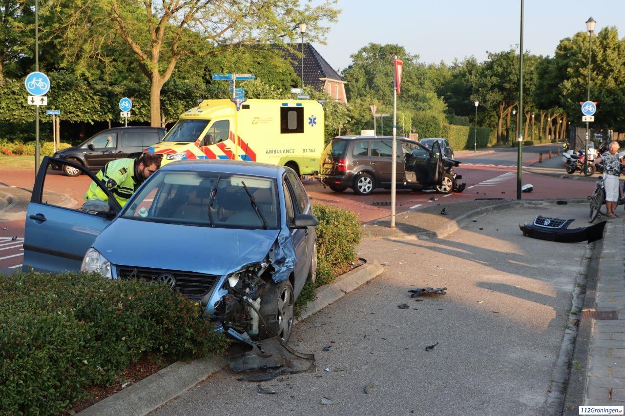 Forse schade na ongeval in Noordwijk.