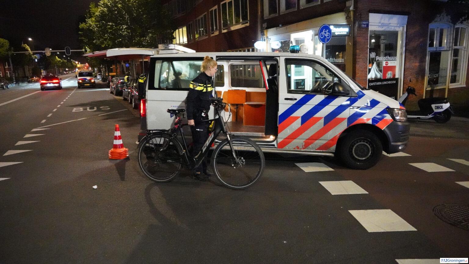 Ongeval op de Hereweg in Groningen, 1 gewonde.