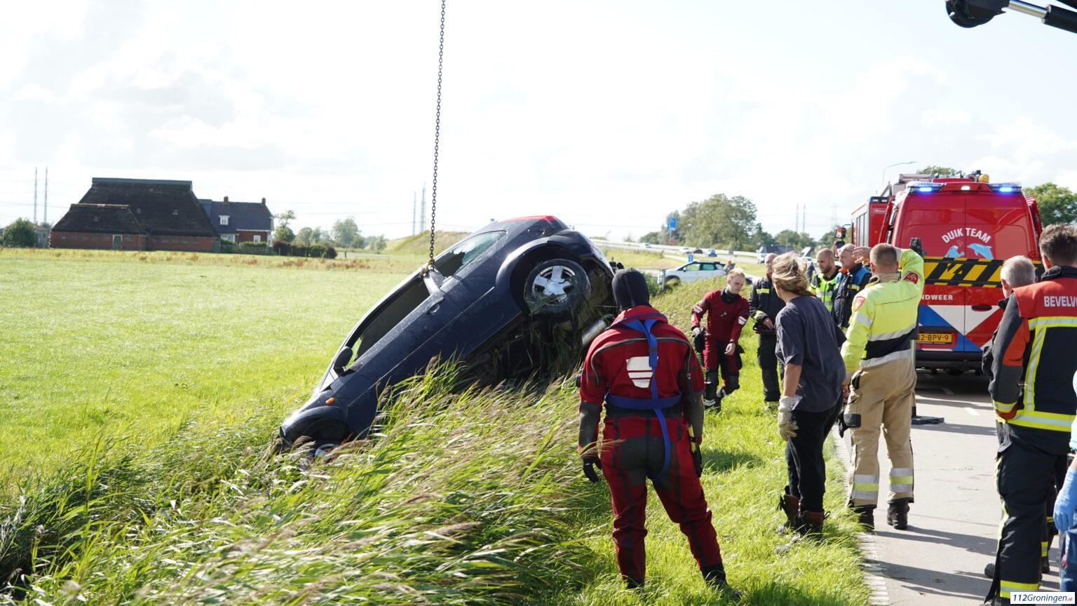 Ongeval op de N355 tussen Groningen en Aduard.