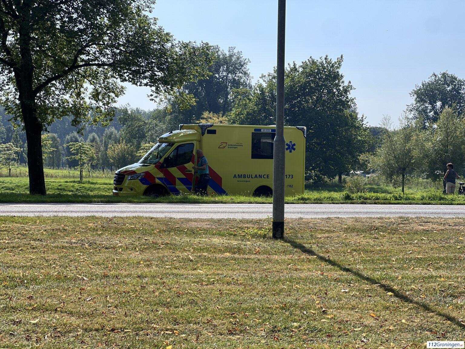 Aanrijding tussen een scootmobiel en een fietser in Delfzijl. Aanrijding tussen een scootmobiel en een fietser in Delfzijl.