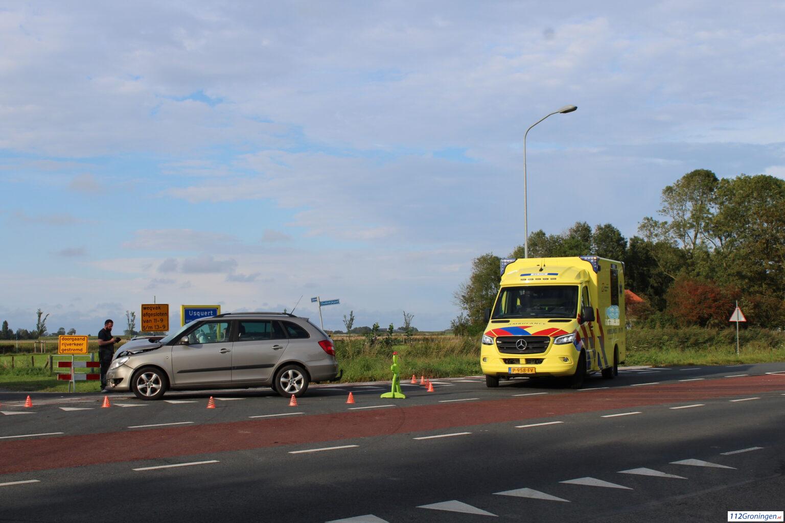 Ongeval door voorrangsfout in Usquert.