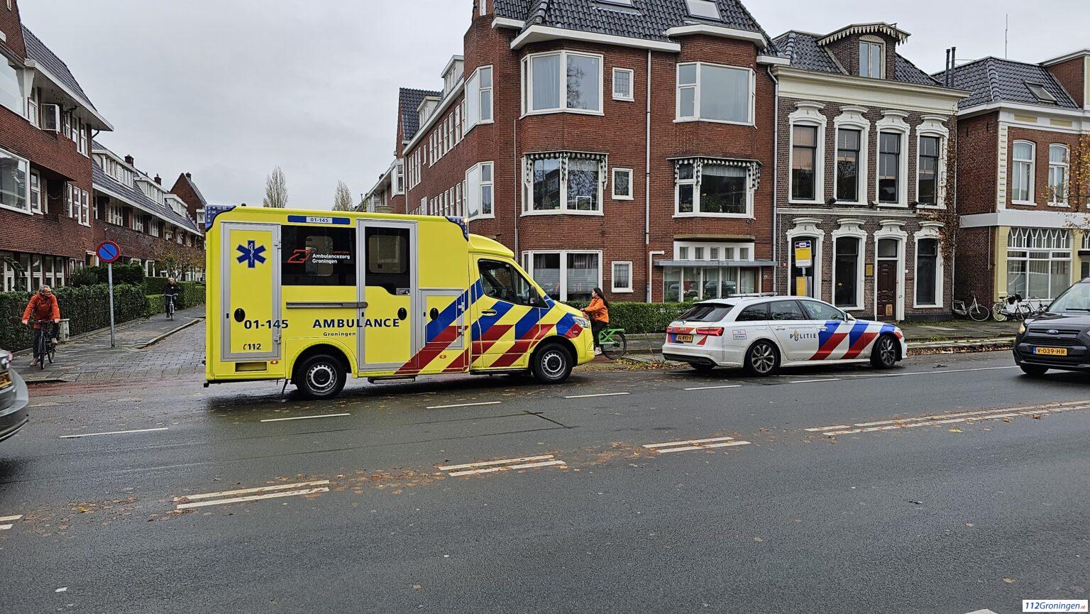 Ongeval op de J. A. Feithstraat in Groningen, 1 lichtgewonde. Ongeval op de J. A. Feithstraat in Groningen, 1 lichtgewonde.