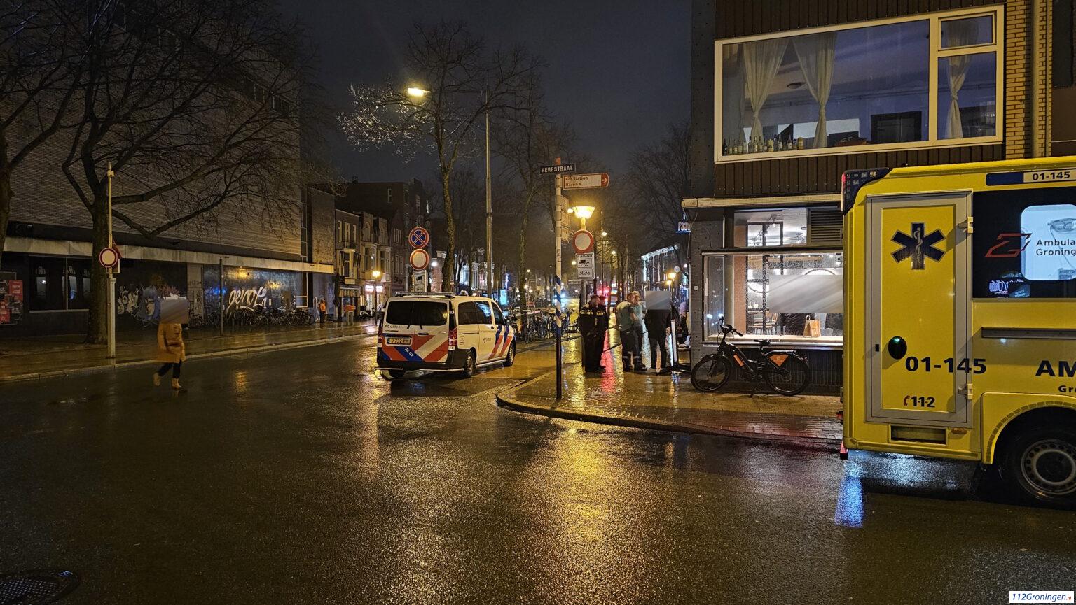 Ongeval op de kruising Herestraat/Gedempte Zuiderdiep. Ongeval op de kruising Herestraat/Gedempte Zuiderdiep.