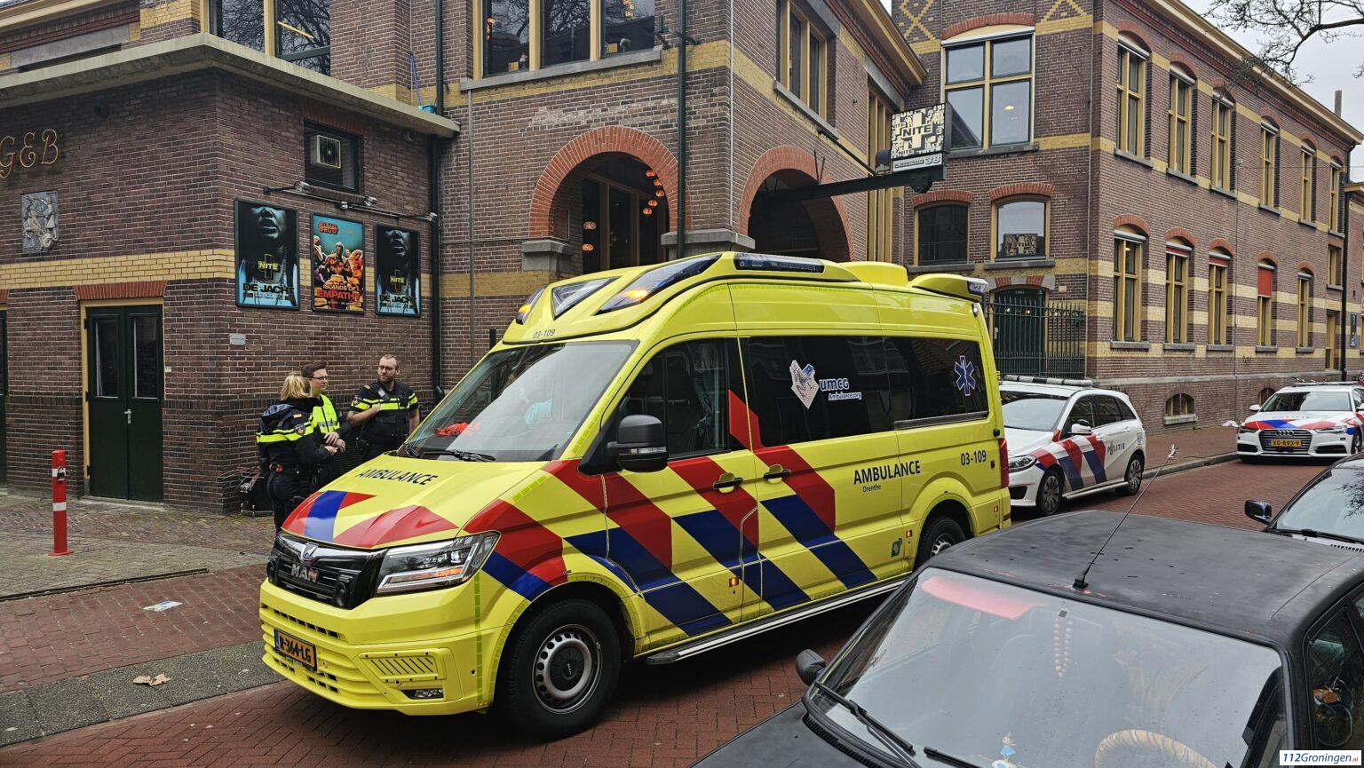 Ongeval Bloemstraat Groningen, 1 lichtgewonde.