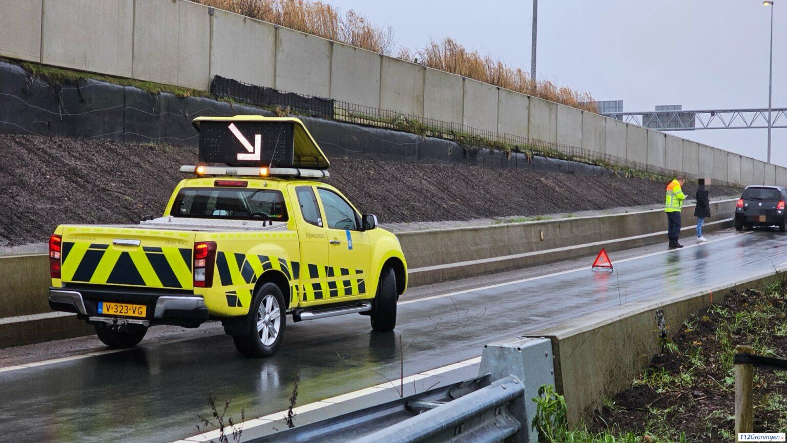 Auto raakt zwaar beschadigd na ongeval Groningen. Auto raakt zwaar beschadigd na ongeval Groningen.