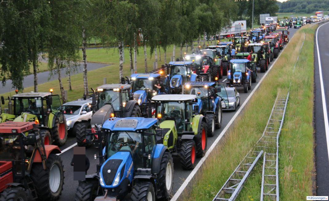 boeren protest staking trekker