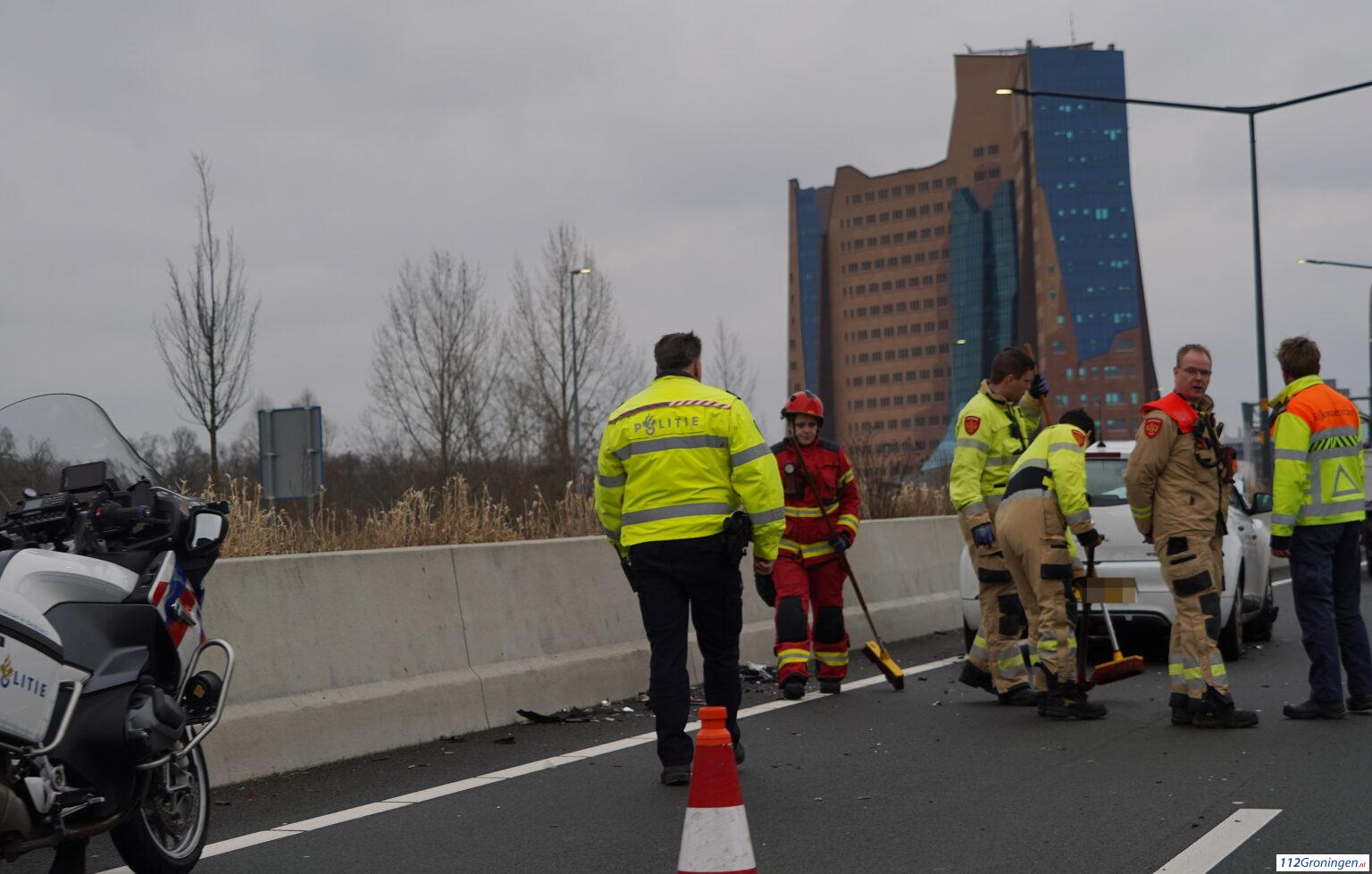 Ongeval op de Weg der Verenigde Naties in Groningen. Ongeval op de Weg der Verenigde Naties in Groningen.
