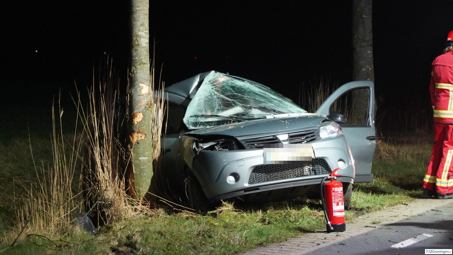 Ongeval op de Delleweg bij Stedum, 1 gewonde. Ongeval op de Delleweg bij Stedum, 1 gewonde.