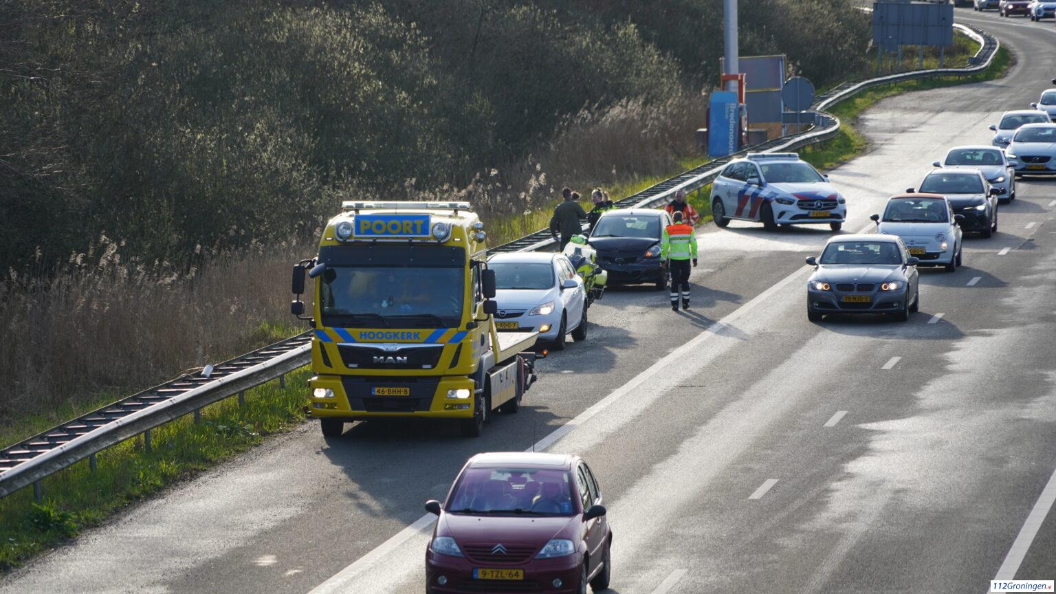 Ongeval op de A7 nabij Westpoort. Ongeval op de A7 nabij Westpoort.