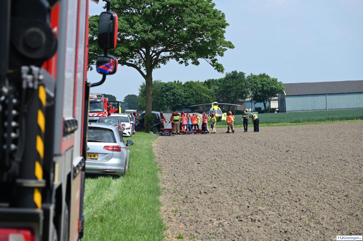 Bestuurder van bestelbus overleden bij ongeval Drieborg. Bestuurder van bestelbus overleden bij ongeval Drieborg.