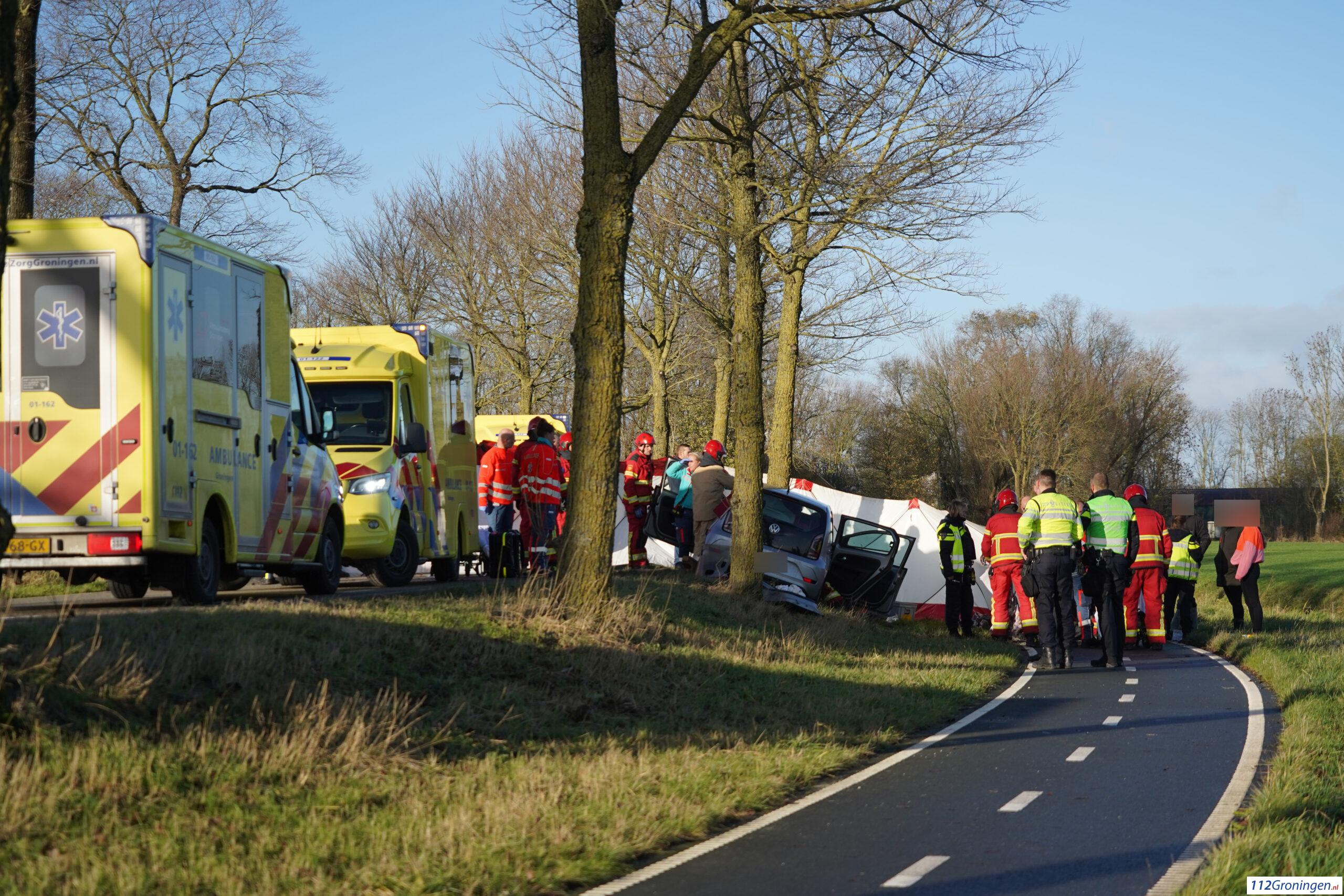 Ernstig ongeval in Den Ham, vier gewonden. Ernstig ongeval in Den Ham, vier gewonden.