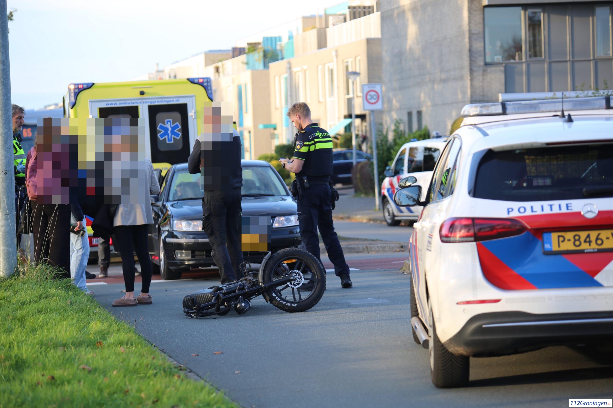 Ongeval op de Berlageweg in Groningen. Ongeval op de Berlageweg in Groningen.