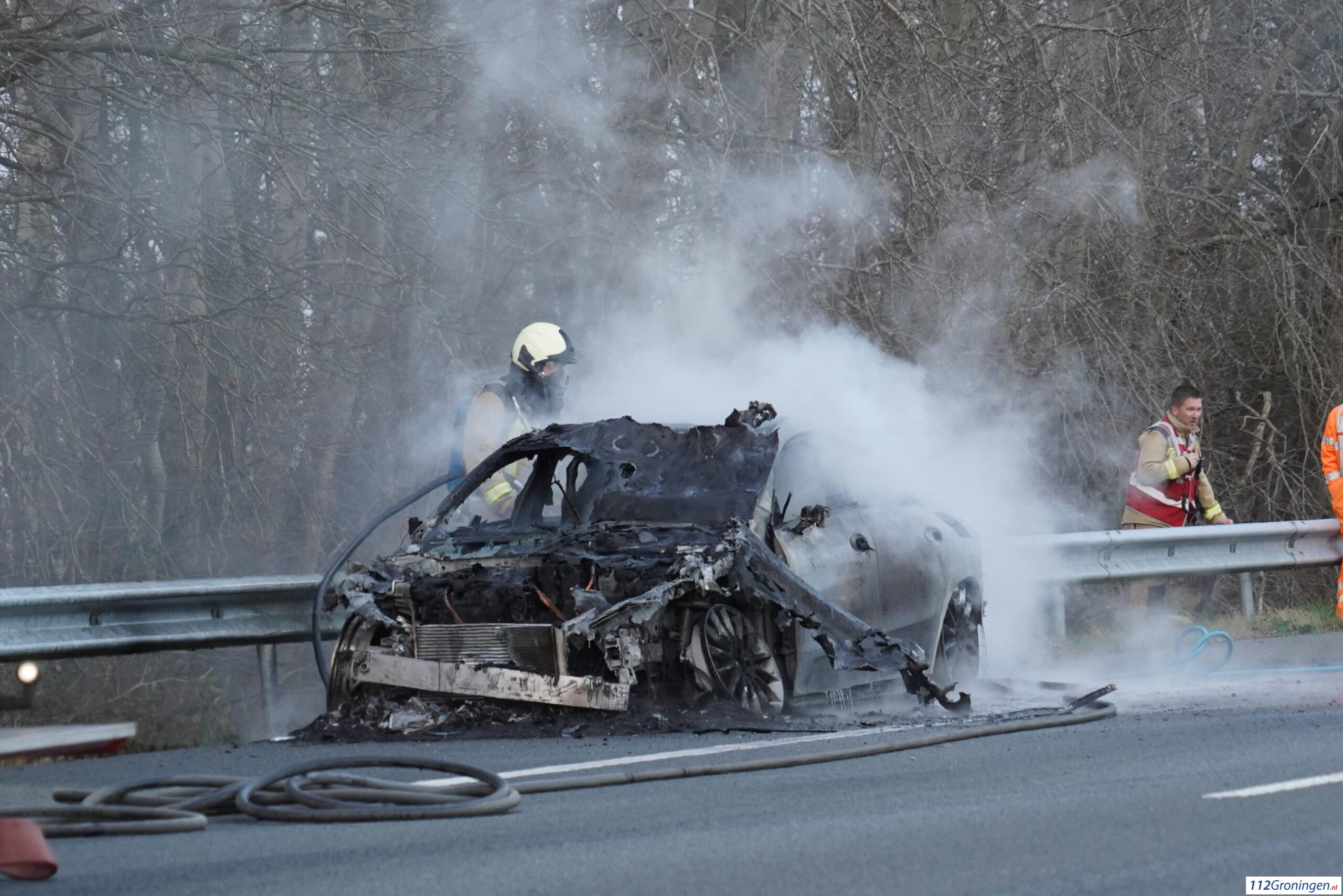 File van Groningen naar Assen vanwege autobrand A28