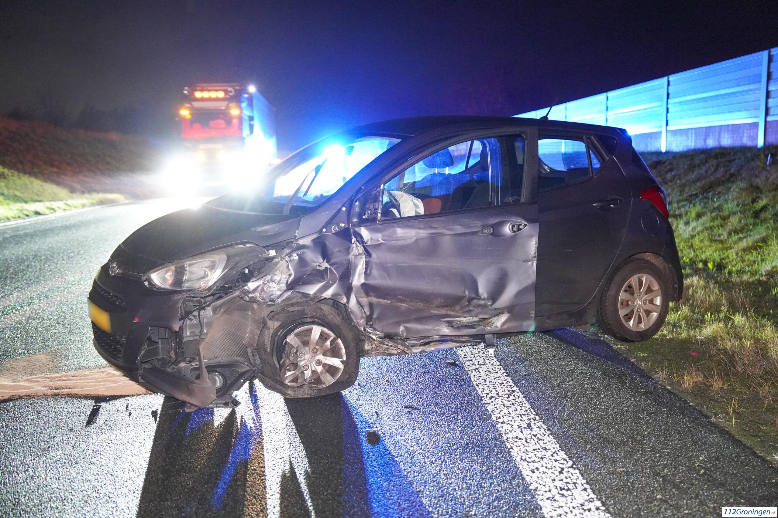 Frontale botsing op N366 bij Nieuwe Pekela. Frontale botsing op N366 bij Nieuwe Pekela.