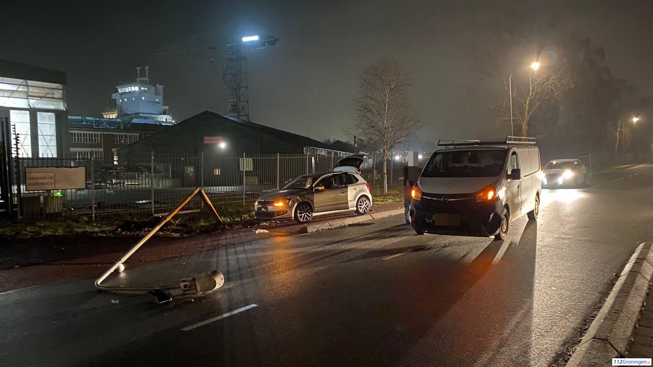 Ongeval met forse schade bij Foxhol. Ongeval met forse schade bij Foxhol.