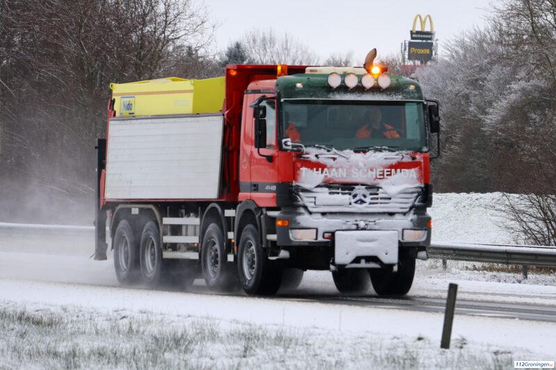 Gladheid strooiwagen