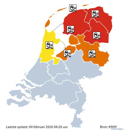 Code Rood Netherlands Code Rood nu voorbij, nog wel Code Geel tot donderdagmiddag ...