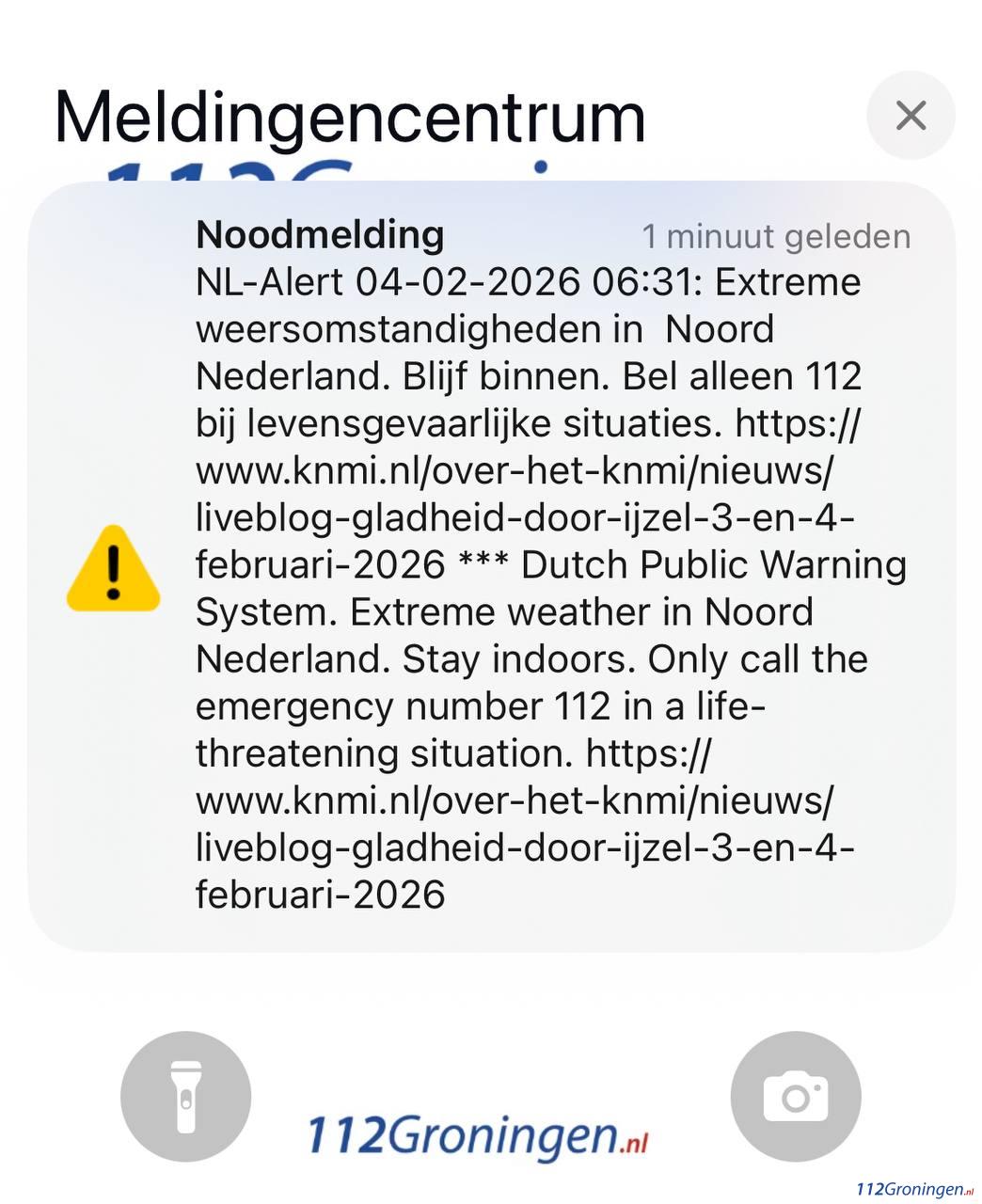 Code Rood nu voorbij, nog wel Code Geel tot donderdagmiddag ...