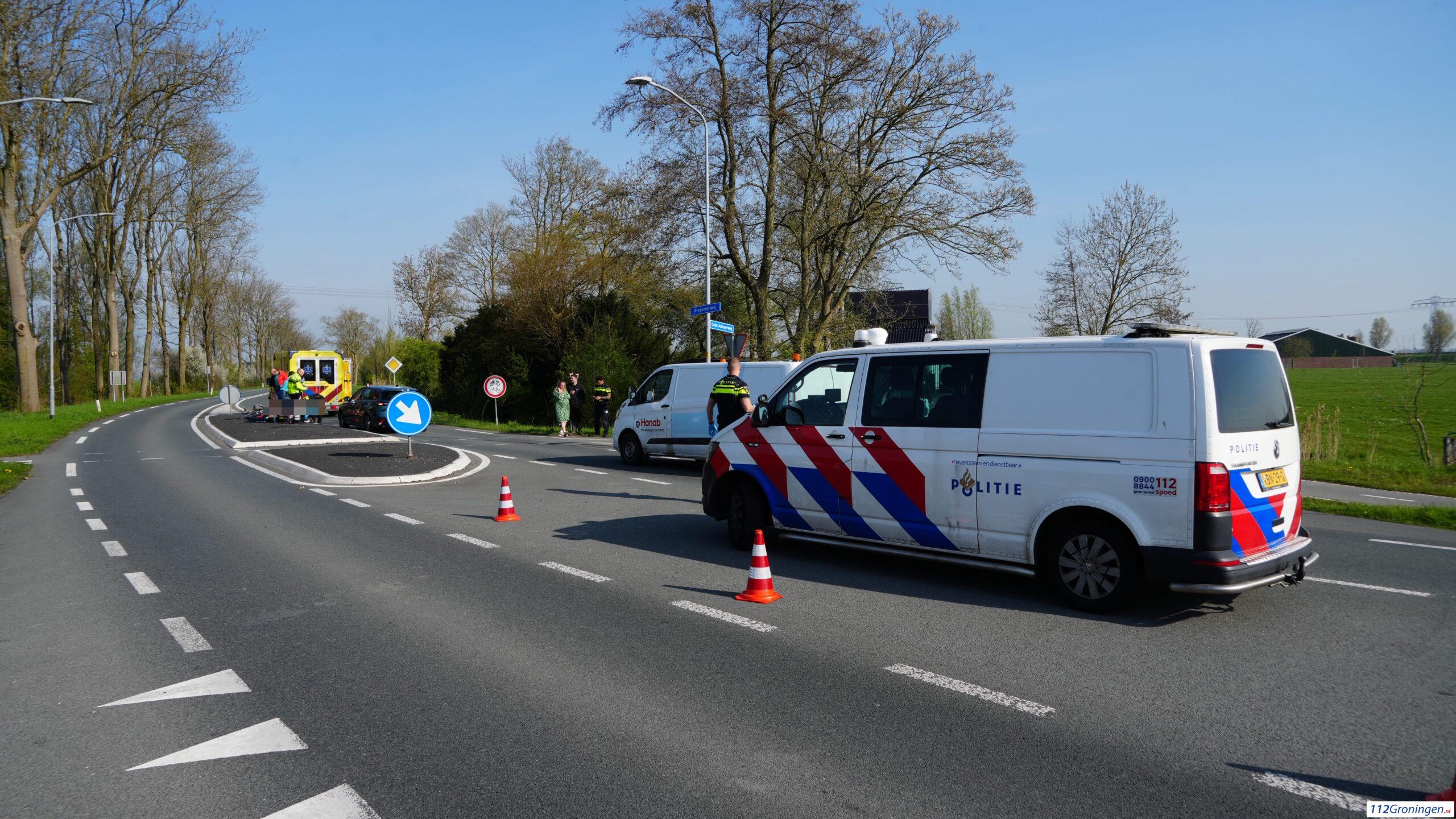 Ongeval op de N361, fietser geschept, 1 ernstig gewonde. Ongeval op de N361, fietser geschept, 1 ernstig gewonde.