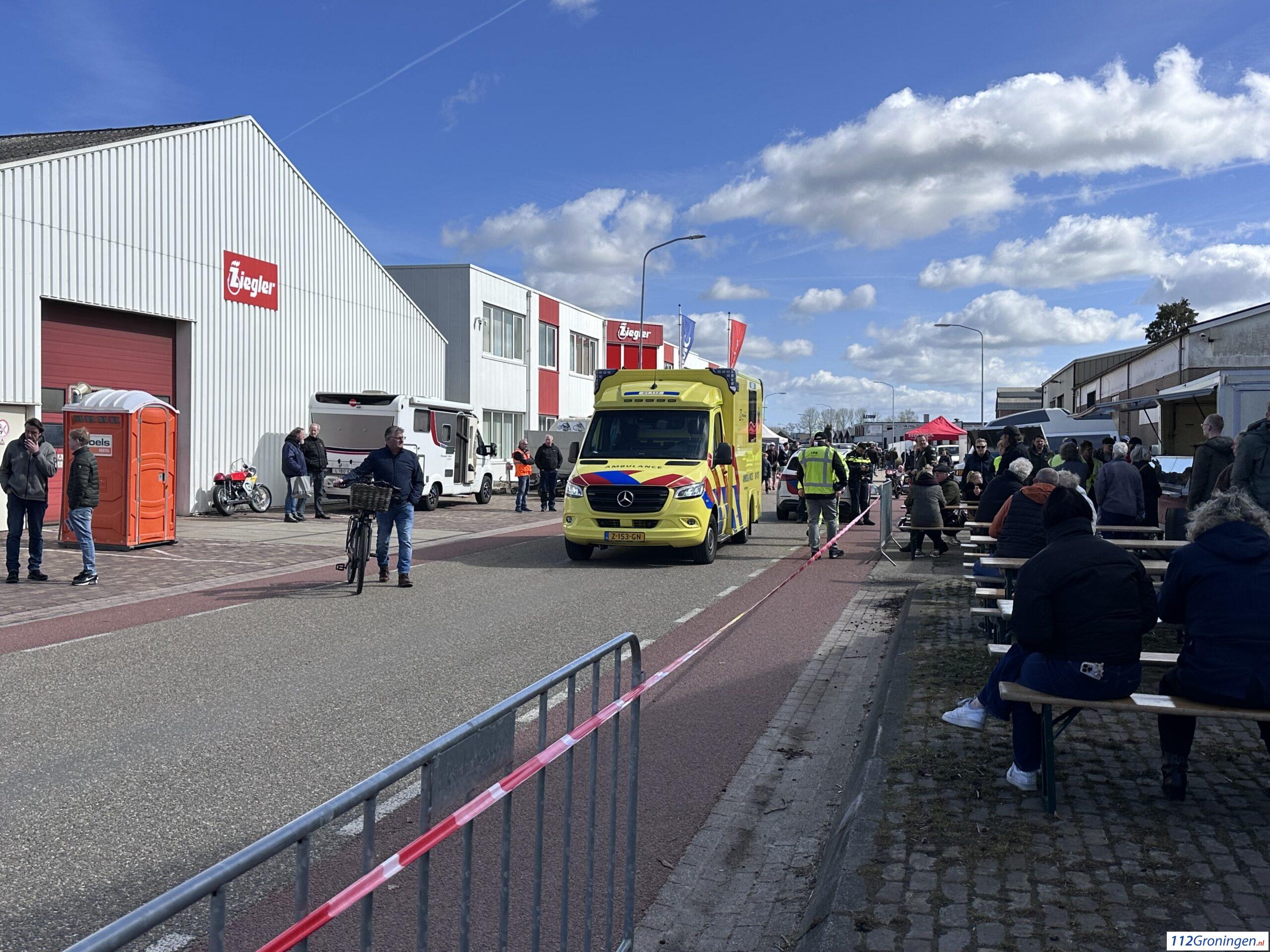 Ongeval op de Industrieweg in Winschoten tijdens Paasrace. Ongeval op de Industrieweg in Winschoten tijdens Paasrace.