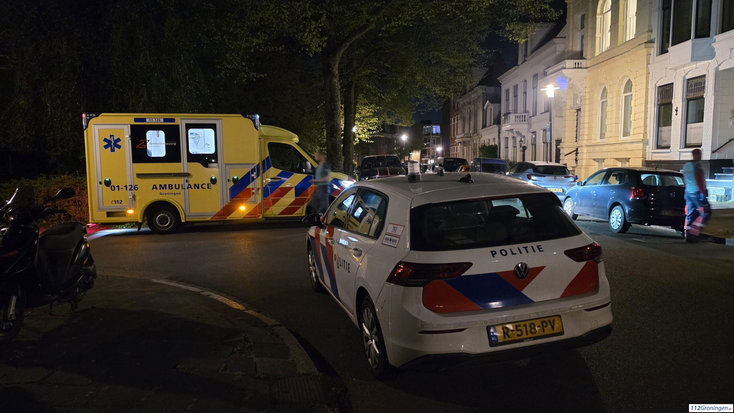 Ongeval Parklaan Groningen, 1 gewonde. Ongeval Parklaan Groningen, 1 gewonde.