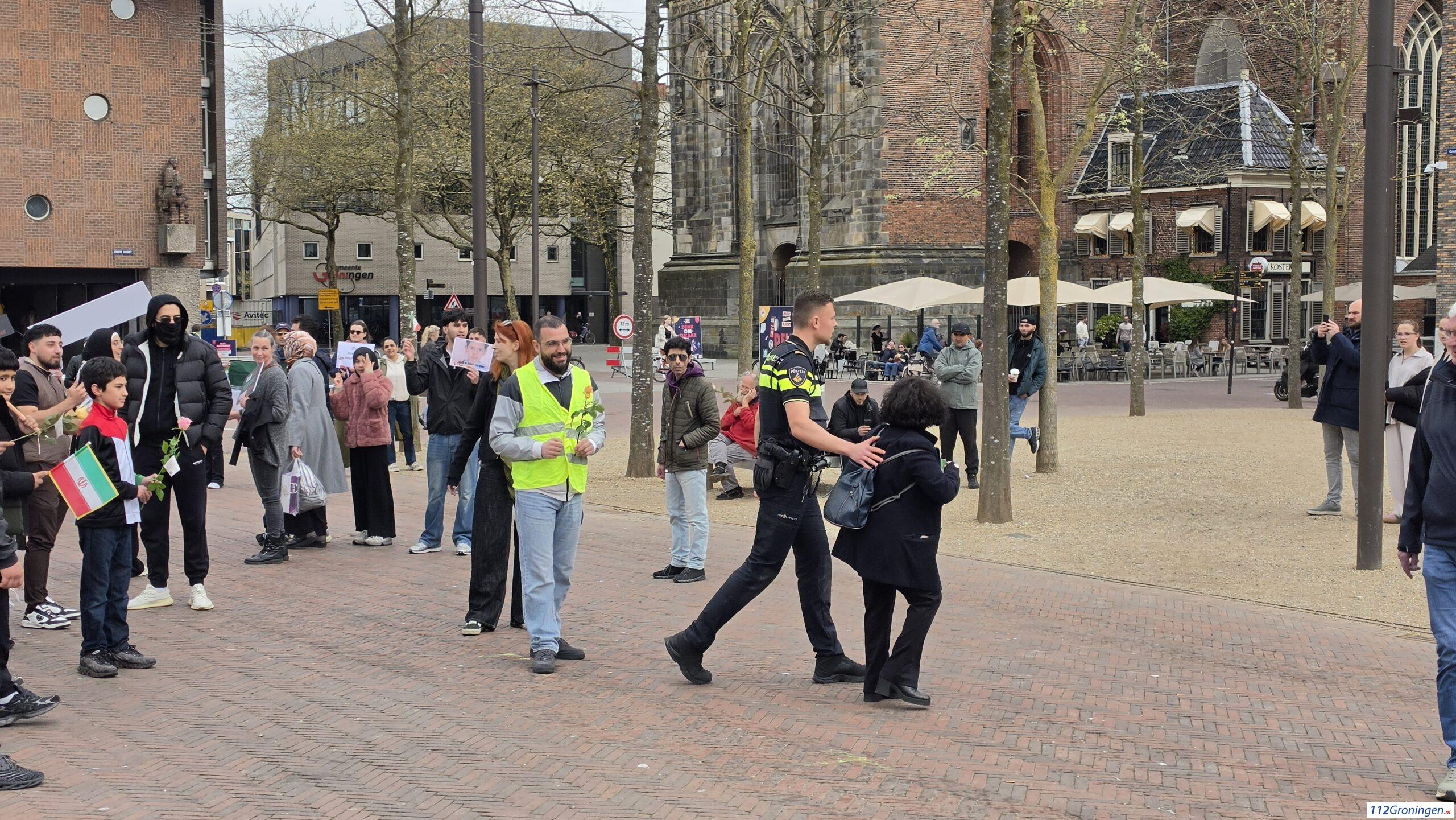 Kleine opstoot bij demonstratie op Grote Markt