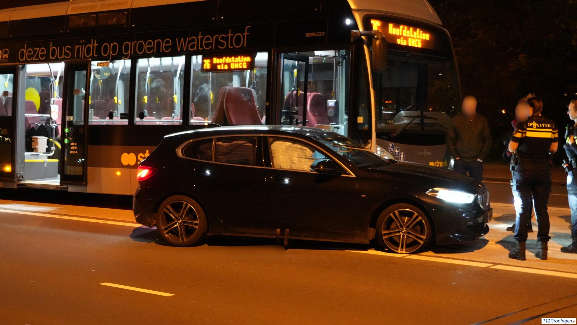 Ongeval tussen auto en lijnbus op Europaweg.