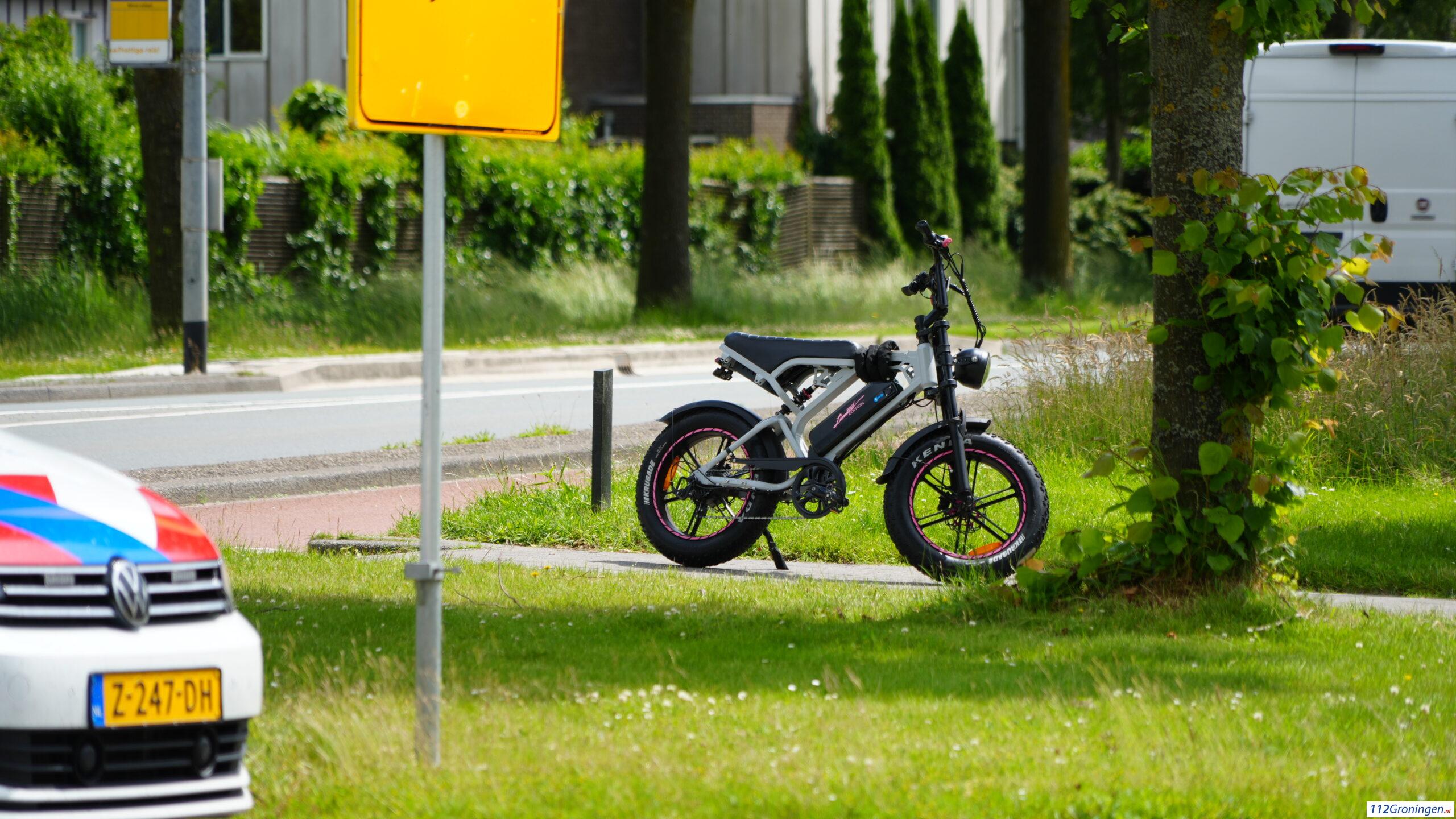 Ongeval tussen auto en fatbike in Groningen. Ongeval tussen auto en fatbike in Groningen.