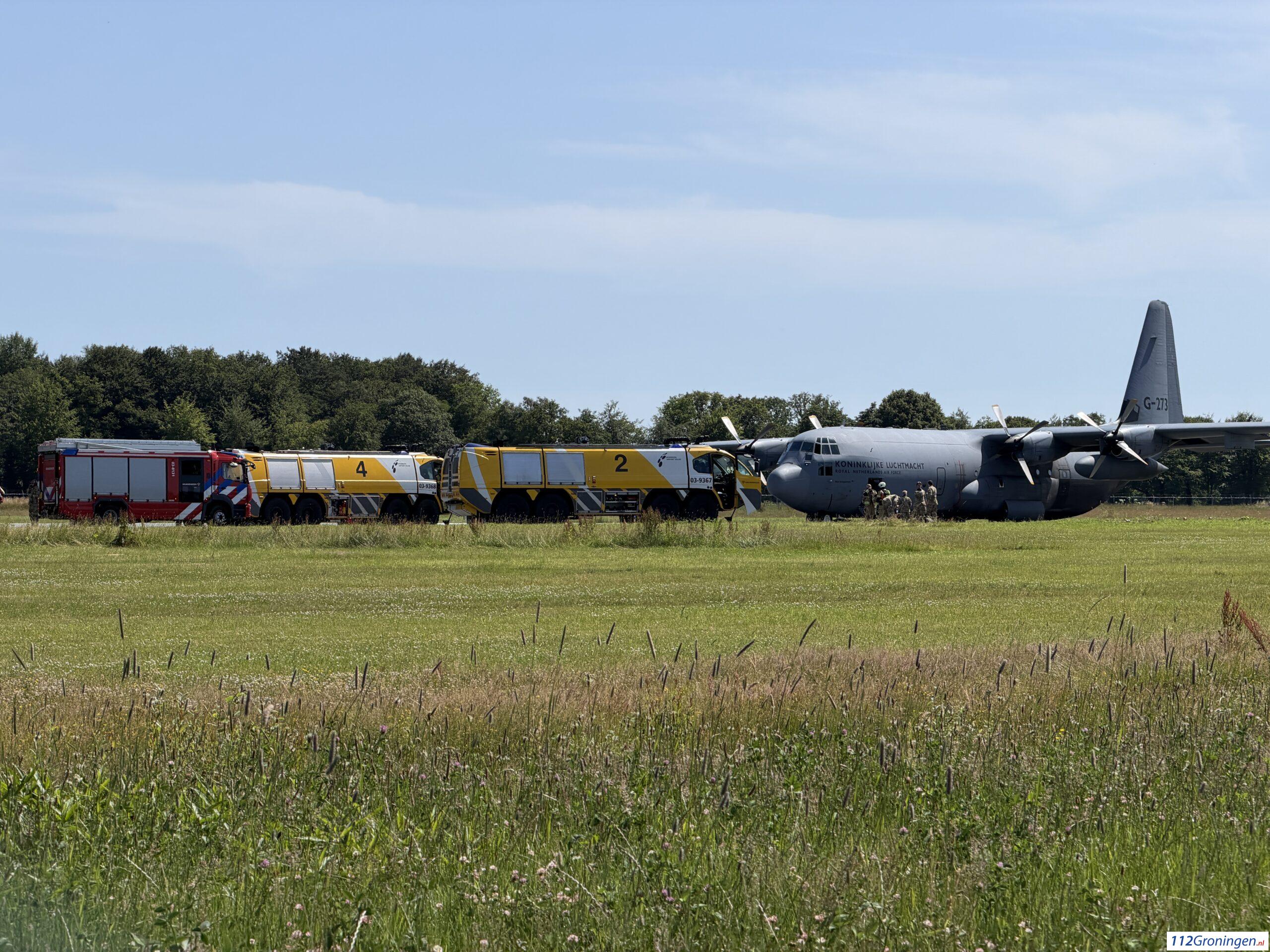 Rook in cabine militair toestel Groningen Airport Eelde