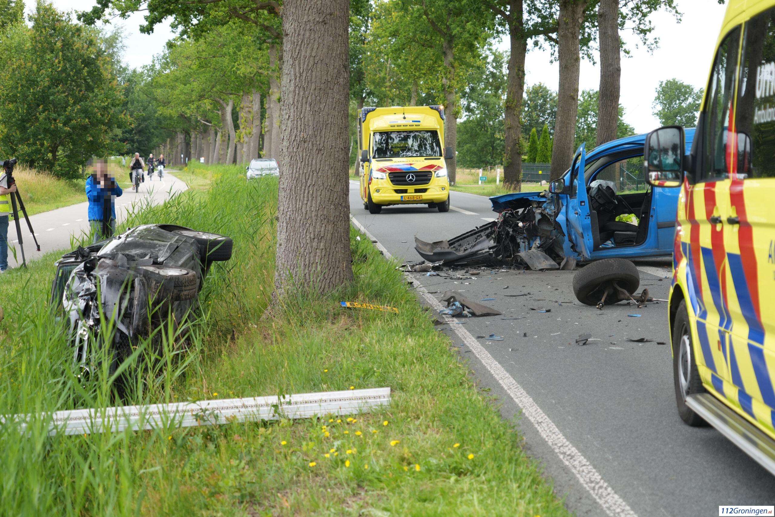 Frontaal ongeval N372 bij Nietap. Frontaal ongeval N372 bij Nietap.