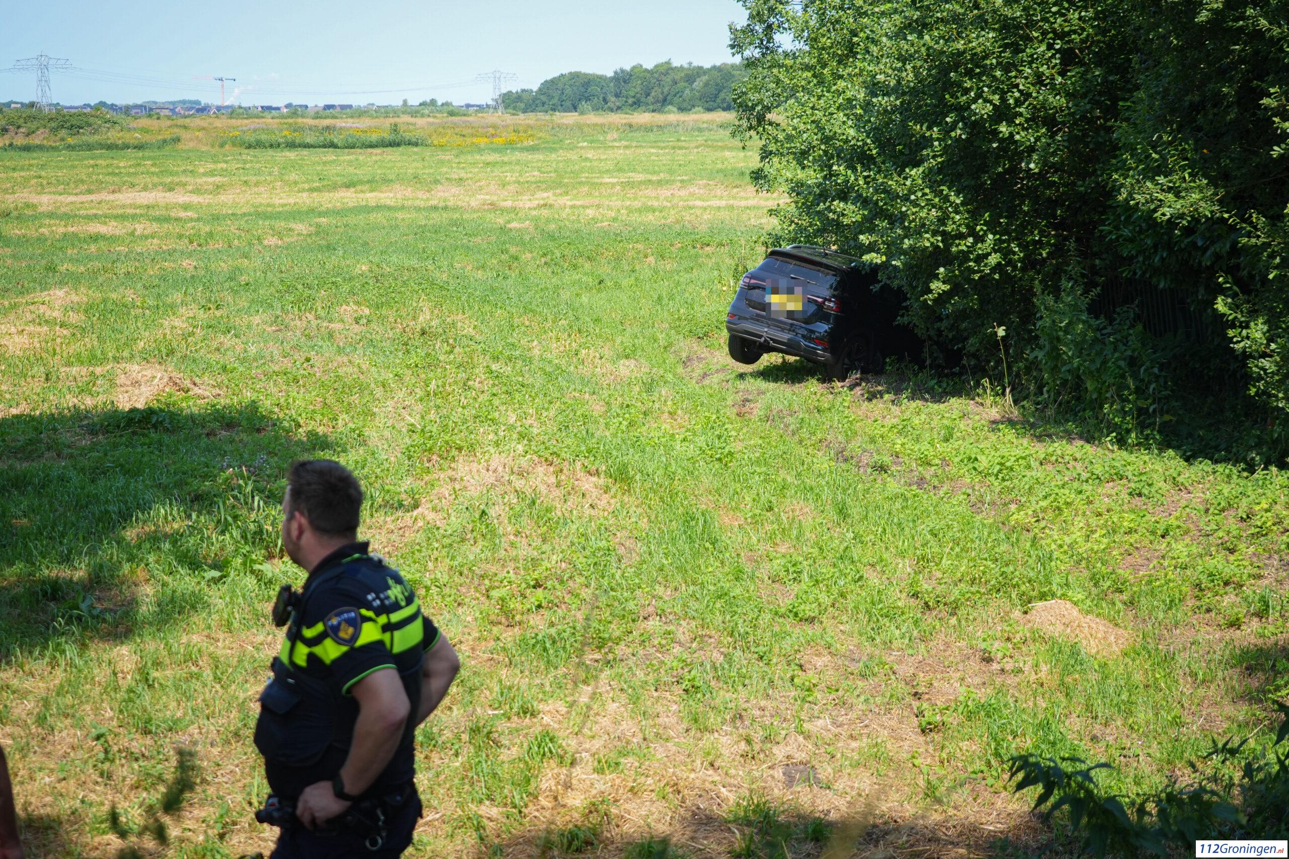 Auto raakt van de weg bij Harkstede, 1 man gewond