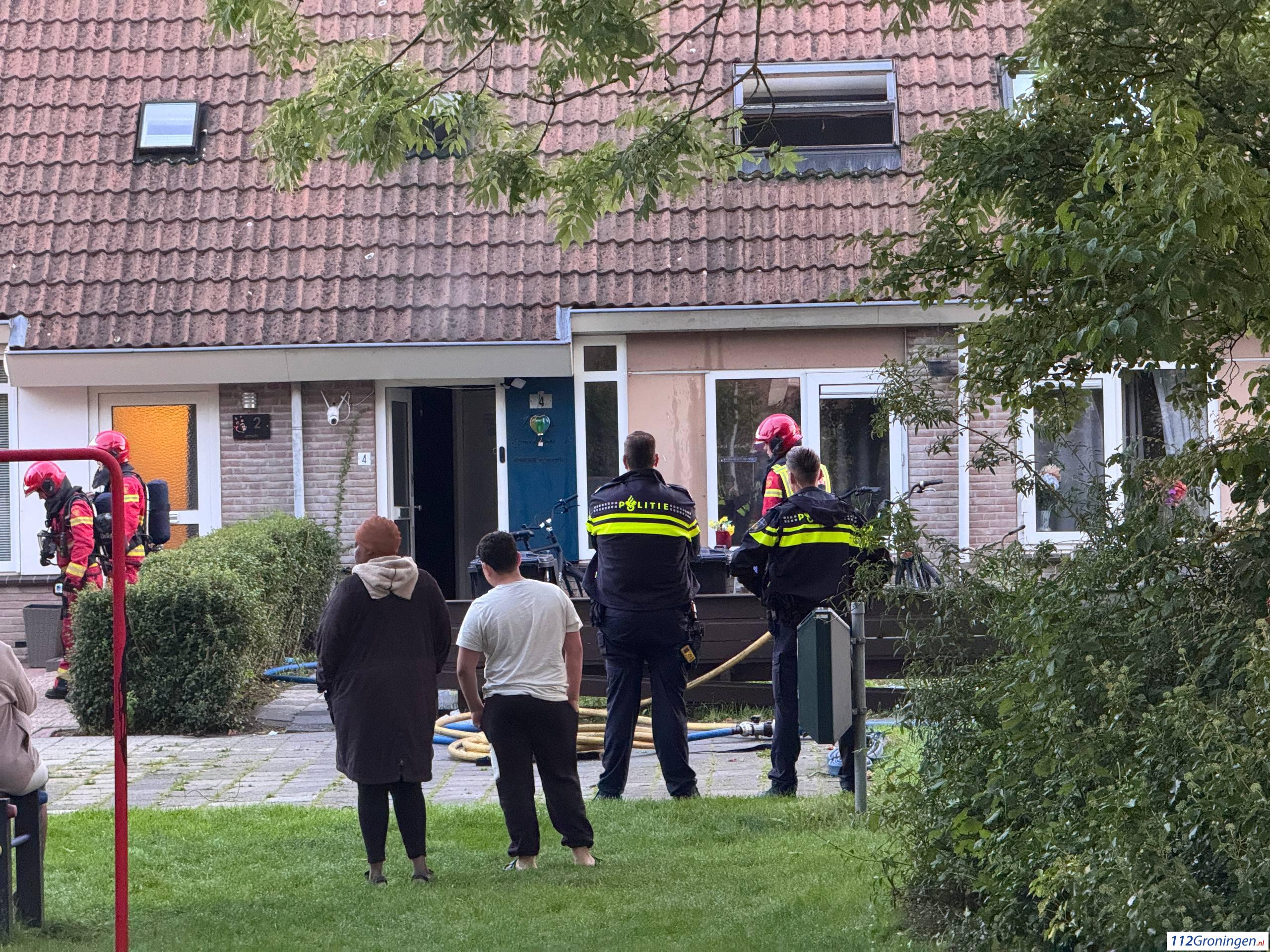 Forse woningbrand aan het Kraaienbos in Delfzijl