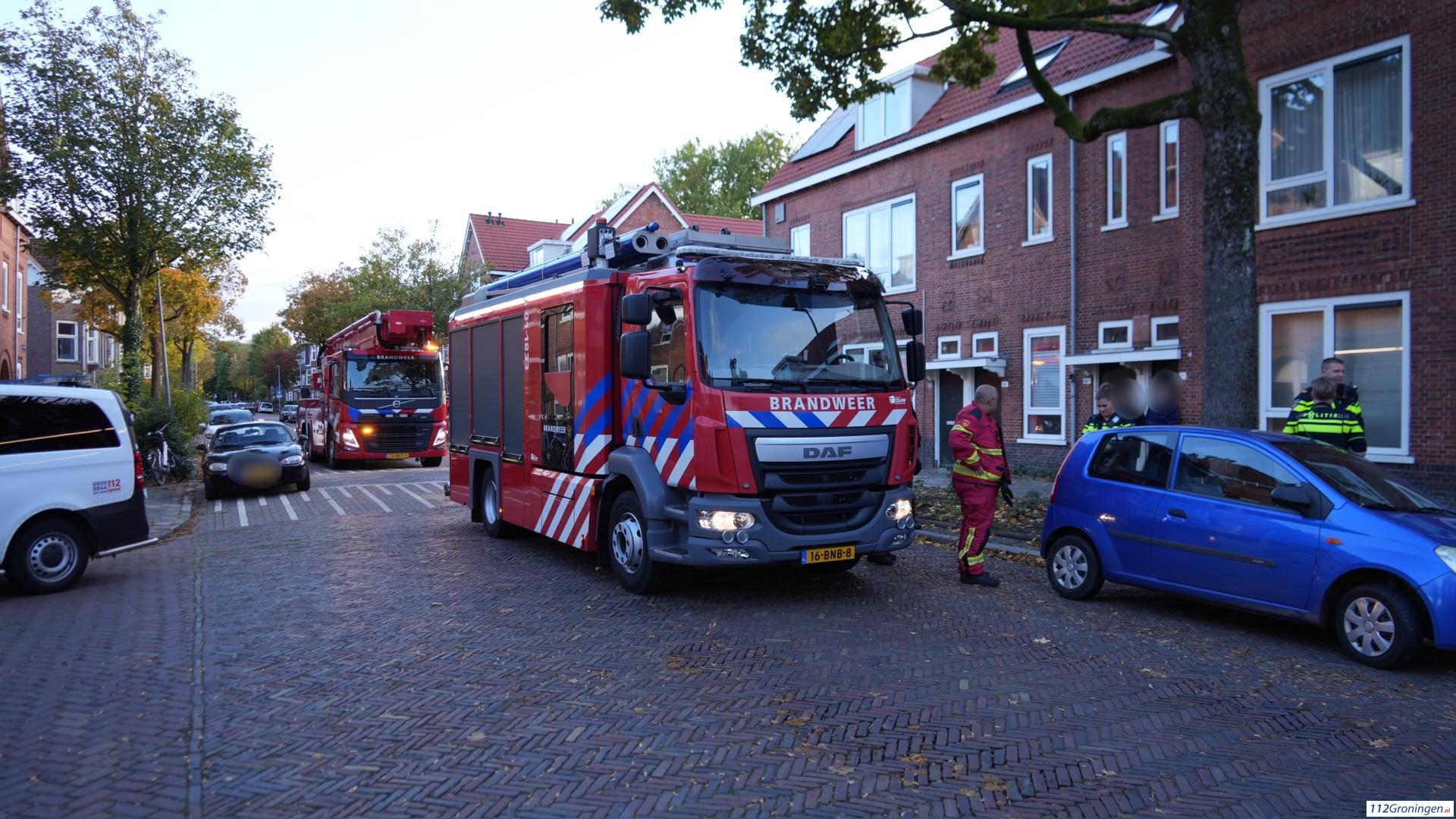 Brand in woning aan Koninginnelaan in Groningen