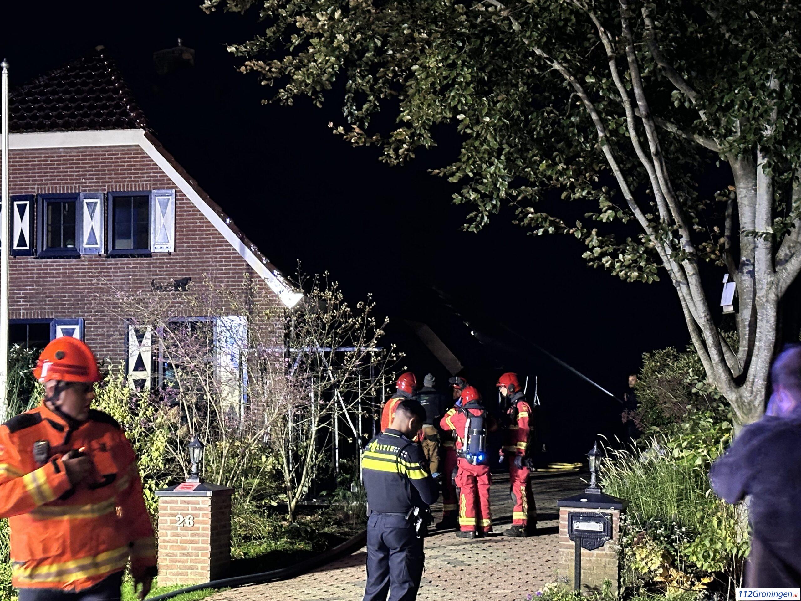 Brand(dak) aan de Winschoterweg in Blijham onder controle