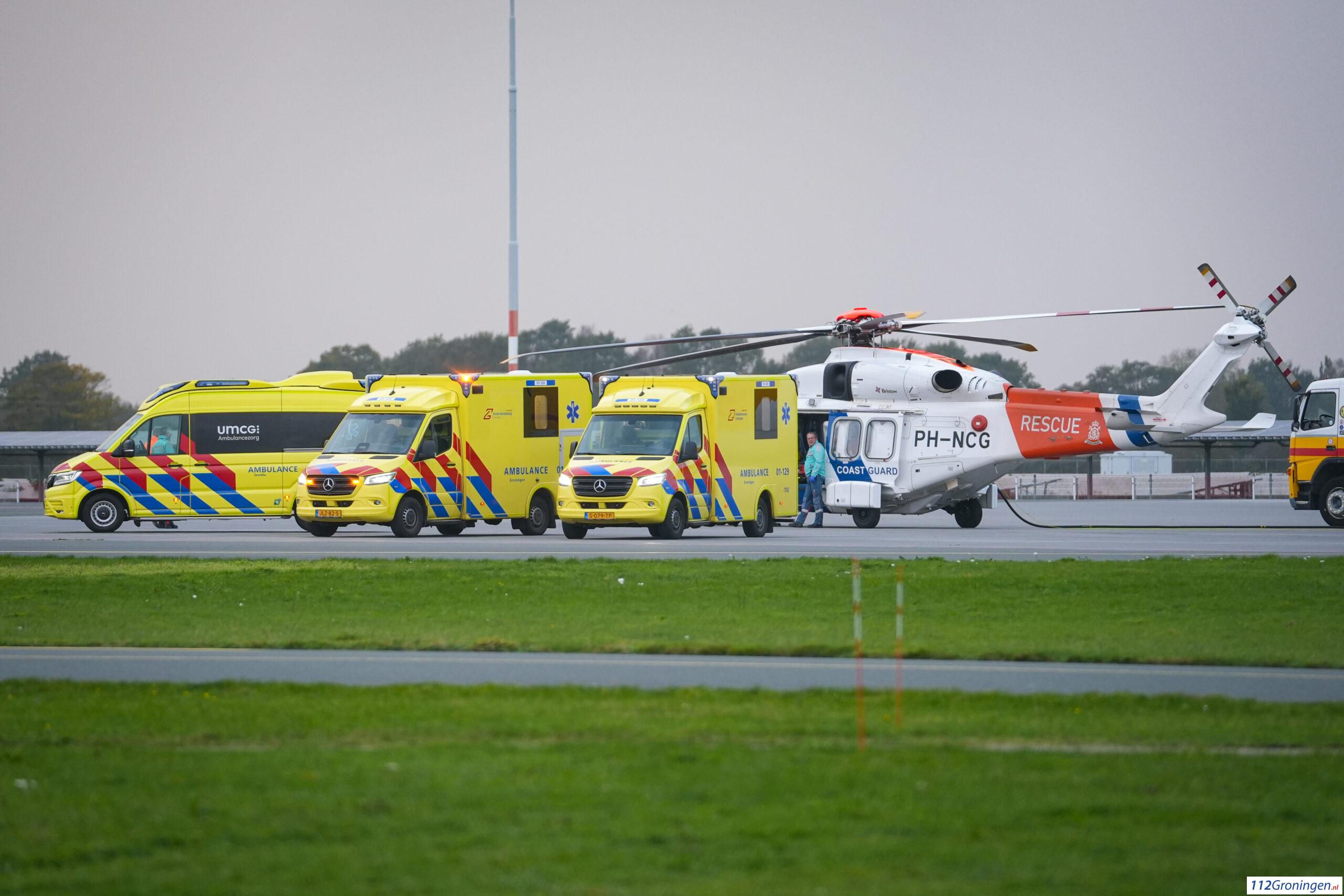 Tanker stuurloos bij Schiermonnikoog: vijf gewonden, twee per helikopter afgevoerd